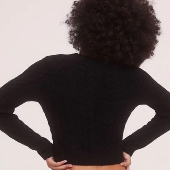 For Love and Lemons black cropped cardigan sweater - Picture 7 of 9